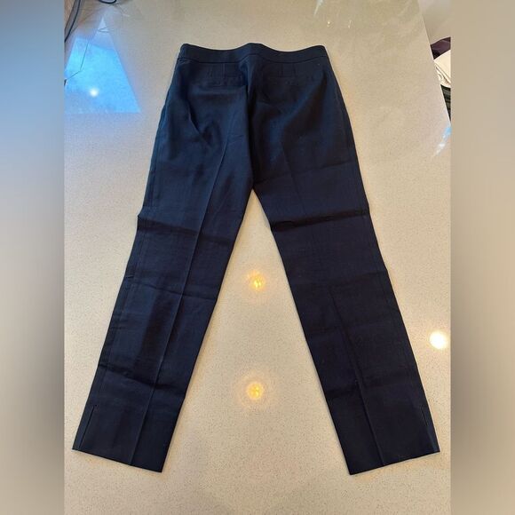 Tory Burch Women's Black Slit Hem Cotton Blend Pants Size 2 - Picture 3 of 11